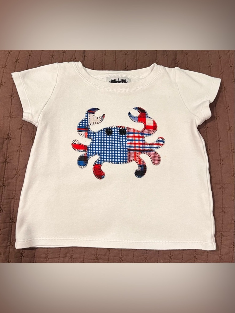 Mud Pie Appliqué Crab Toddler Shirt Size 3T